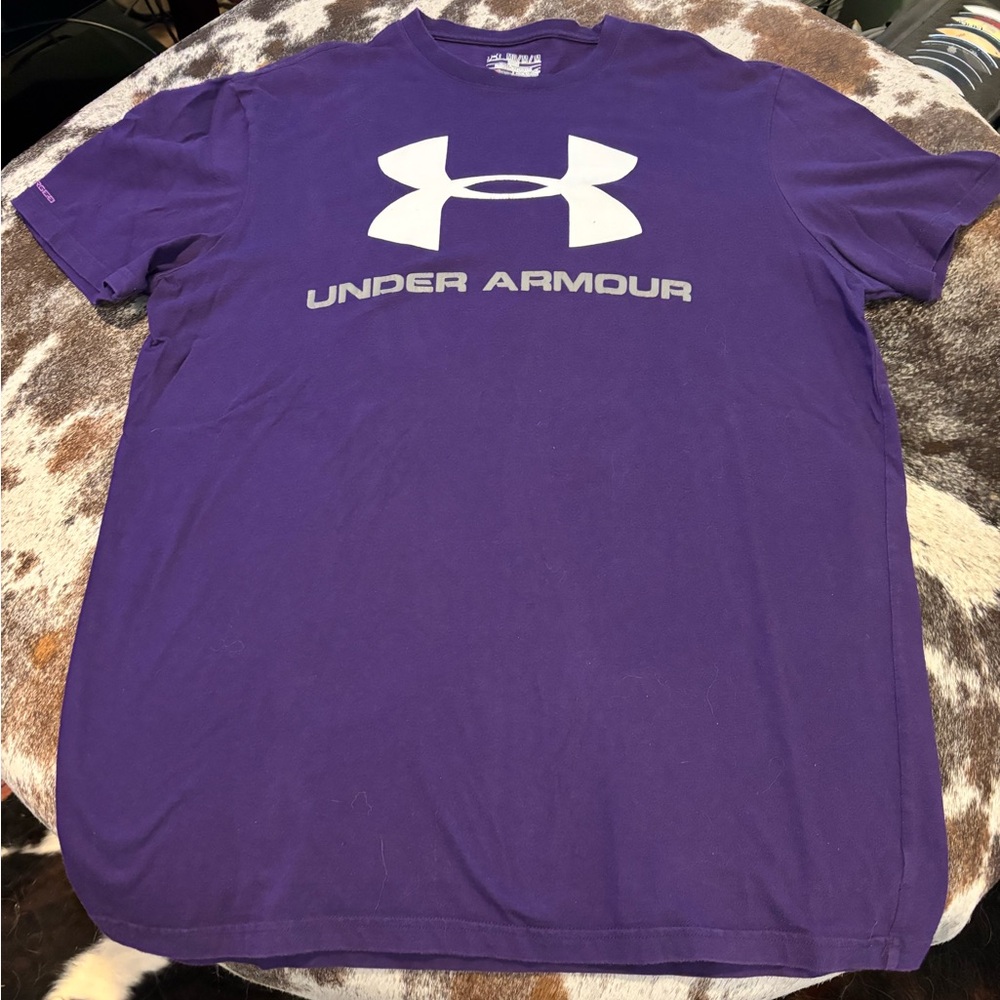 Under Armour Men's Short Sleeve Tee in Purple